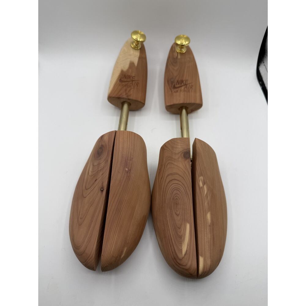 Nike Air Force 1 Wooden Shoe Trees Gold Tone Knob AF1 82-QA-7H - US 12 - Picture 1 of 7
